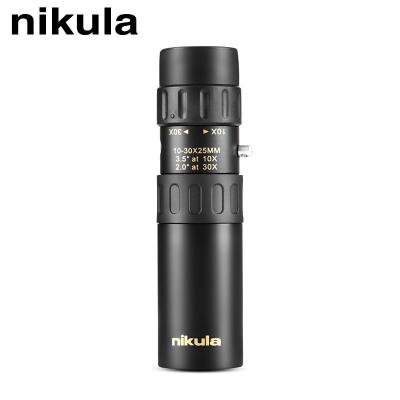 China Nikula 10-30x25 High Quality Monocular, Handheld Mini Monocular, Hunting Telescope Monocular Scope For Sale 127-200*32*32mm for sale