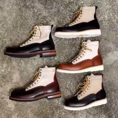 China Victory Durable Design Working Boots Fashion Stylish Shoes For Men Cool Comfortable Black Leather Boots for sale