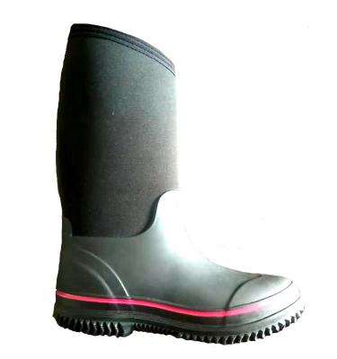 China Waterproof Durable Rubber Mens Rubber Boots Neoprene Outdoor Rain Boots for sale