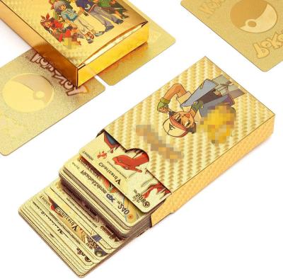 China Best Selling Goods 2022 Venusaur Gold Gaming Cards 55 Pcs Trading Playing Cards Game Booster Box Game Card for sale