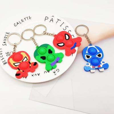 China Relieve toy wholesale popit the fidgety person anti noise bubble key chain push chain sensory toy amazon sensory toy for sale