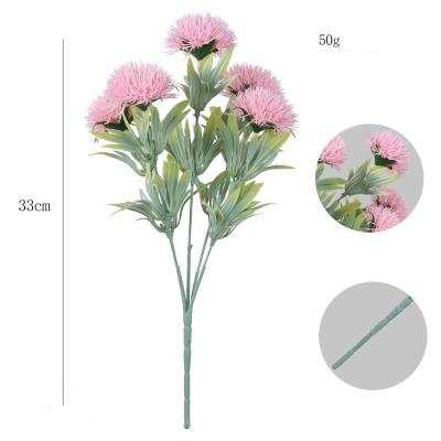 China Plants Home Office Indoor Artificial Flower Bouquet Dandelion Bouquet Decoration Home Office Decor Flower Plastic Flower Wedding Bridal for sale