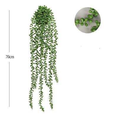 China Home Decor Office Home Decor Artificial Succulent Plants Hanging Pot Plastic Hanging Flower Plant Pot Fake Green Plants Wall Hanging Pot for sale