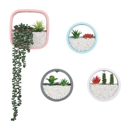 China Amazon Home Office Decoration Succulent Pots Mini Hanging Hot Sale Desktop Bonsai For Wall Indoor Home Decor Plastic Small Succulent Potted Hanging Decoration for sale