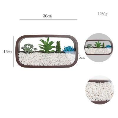 China Wholesale Succulent Potted Plant Hanging Home Office Decoration Pot Wall Decor Artificial Succulent For Indoor Wall Hanging Plastic Green Plants Small for sale