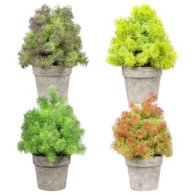 China High Quality Artificial Home Office Decoration Plant With Pot Small Bosai Potted Plant For Office Home Office Decoration for sale