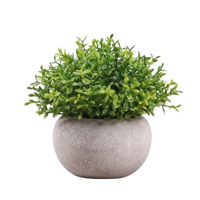 China Hot Selling Mini Potted Plants Grass Pulp Artificial Plant Home Office Decoration Small Potted Plant in a Pot for Office Table Indoor Decoration for sale