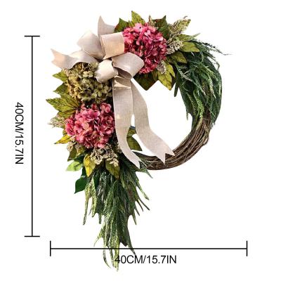 China Wholesale Artificial Chirstmas Decor Garland Christmas Wreath Flowers Wreath For Door Christmas Decorative Wreaths And Wreaths for sale