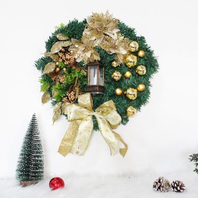 China Jesus Wreath Wreath New Christmas Chirstmas Decor Christmas Decorations with Lamp Christmas Wreath Front Door Hanging Decoration for sale