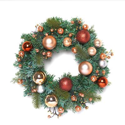 China Wholesale New Style Christmas Decor Chirstmas Wreath&Garland Decoration Supplies Christmas Balls Braid 40cm Christmas Wreath for sale