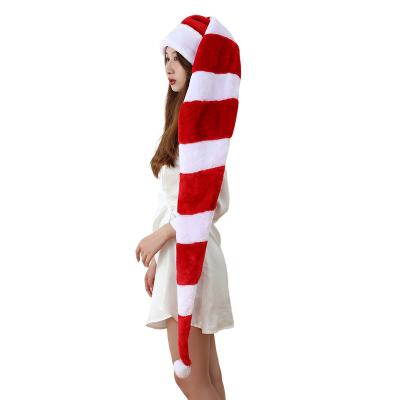 China Newest Christmas Newest Christmas Hat 1.3m Long Plush COMMON Adult Xmas Lovely Long Hat For Girl Decoration for sale