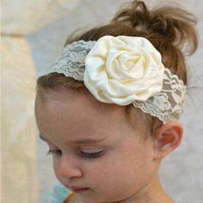 China COMMON Colorful Flowers Headband Lace Fashion Crochet Baby Headband Elastic Ribbon For Girls Boys for sale