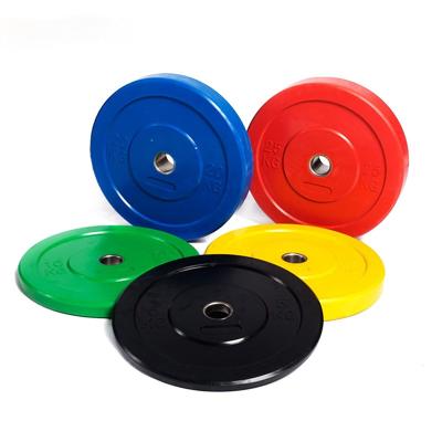 China Cross Fitness Training Bumper Plates For Sale Power Metal Weight Training Rubber Plate for sale