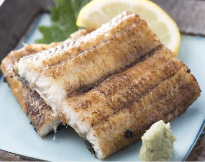 China Low fat shirayaki, white roasted eel, anago, plain grill eel, precooked, barbecue, grilled eel fish for sale