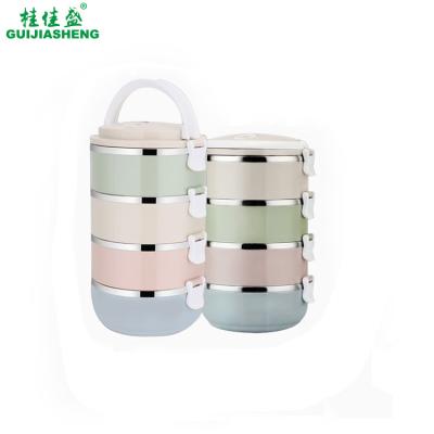 China Stainless Steel 304 Insulation Food Metal Lunch Tiffin Box for sale