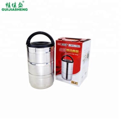 China High quality 304 Stainless steel portable insulated hot lunch box/food storage container/round thermos food warmer for sale