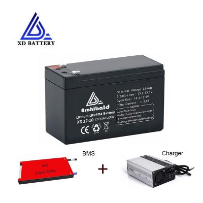 China New oh deep design 12v 10 cycle lipo 10 lipo rechargeable lithium battery for alarm switchgear lifepo4 battery for sale