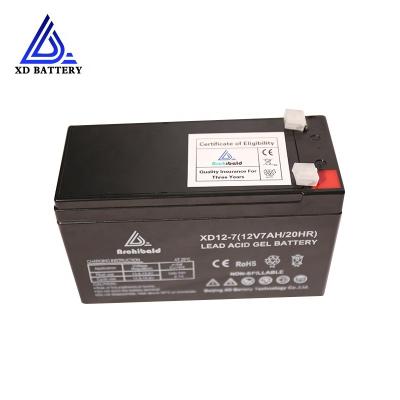 China UPS 12v 7ah Solar Panel Battery Hot Selling Rechargeable Lead Acid Battery for sale