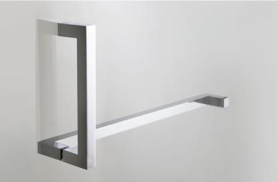 China Floor Mounted Square Bathroom Handrails / Polished Shower Safety Bars for sale