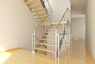 China 4mm Indoor Stainless Steel Guardrail / Stainless Steel Handrails For Stairs for sale