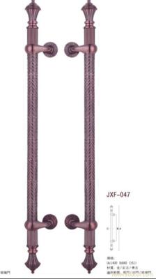 Cina Lato d'ottone delle manopole di porta delle infrastrutture doppio che chiude la maniglia a chiave di porta di vetro di scivolamento in vendita