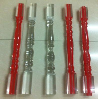 China Commercial Acrylic Banister Stainless Steel Acrylic Spindles For Stairs for sale