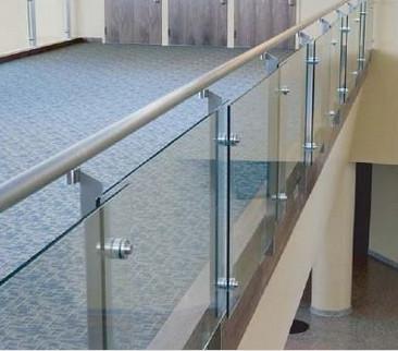 China 304 Interior Stainless Steel Guardrail / Stainless Steel Handrail Glass Balustrade for sale