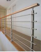 China Indoor Stainless Steel Handrails / Brushed Steel Handrails For Stairs for sale