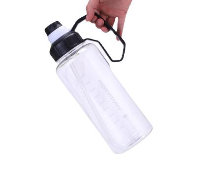 China 1 L Sustainable Multi-capacity Portable Recycled Plastic Plant Juice Drinks Water Bottle With Handles for sale