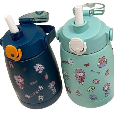 China Safety Vacuum Flasks and PORTABLE Thermoses for Kids Thermos Bottle with Straw Bottle for sale