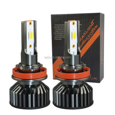 China F2 aluminum csp three colors 3 colors led bulb 12v 48W 12000LM h11 led headlight bulbs h11 headlight bulb led headlight h11 for sale