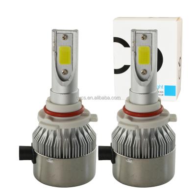 China Automobile Lamp 12V 24V 72W 7600Lumens COB HB4 9006 Led Headlight C6 for sale