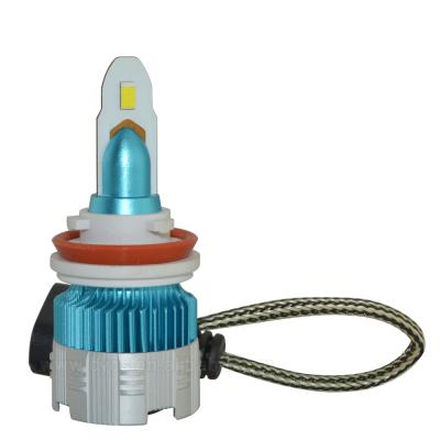 China Mini Size 50W 6000LM CSP H11 Aluminum White Car Led Fog Lamp Mi2 Led Headlight Bulb For Car for sale