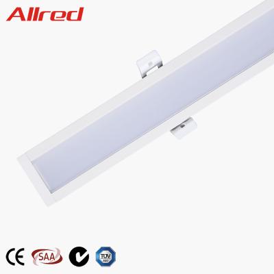 China Embeded Best Selling 4Ft 5Ft Dimmable LED Recessed Batten Linear Light 24W 30W for sale