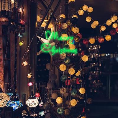 China Decoration Drop Shipping OEM Custom Christmas Words Led Neon Sign Letters Neon Lamp Shatterproof Electronic Lights Signs Neon Lights for sale