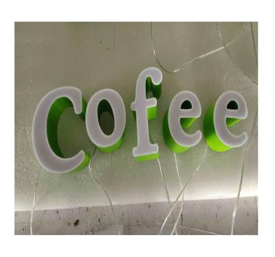 China Custom Acrylic Buildings 3D LED Frontlit Letter Signs Light Up Letters For Indoor Advertising Sign for sale