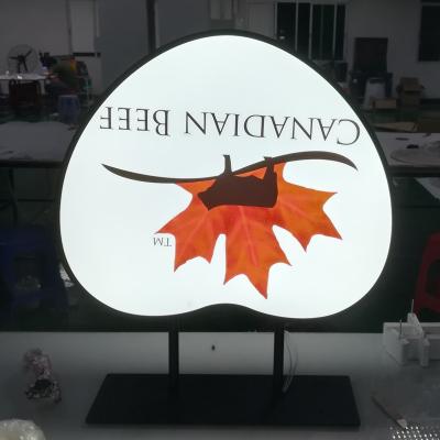 China Buildings Heart Shape Customized Shape Electronic Signs Super Bright Led Acrylic Sign With Graphic for sale