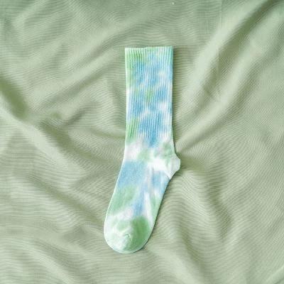 China New cotton autumn and winter tie-dye mid-tube women's socks for sale