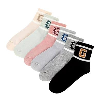 China Female Japanese Simple All-Match Woolen Socks Color Elastic Medium Tube Socks Cotton Socks for sale