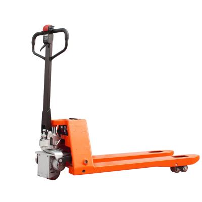 China Hotels / garment shops / building material stores / machinery repair shops... Wholesale Electric Pallet Truck 1500kg Chinese Operated Semi-electric Pallet Truck for sale