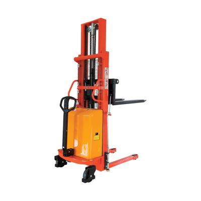 China Hotels China Manufacturer Online Support Capacity 1000 Kg Max Lift Height 1.6m Semi-electric Stacker Truck for sale