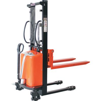 China Excellent Hotels Semi Electric Stability Fork Size 1150*160Mm Lifter Pallet Stacker for sale