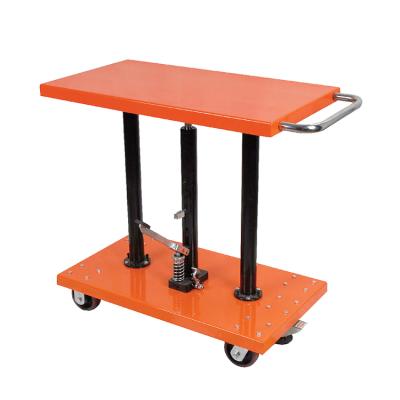 China New Design Hotels Manual Truck 500kg 930*520*920mm Capacity Hydraulic Lift Mechanism Table Truck for sale