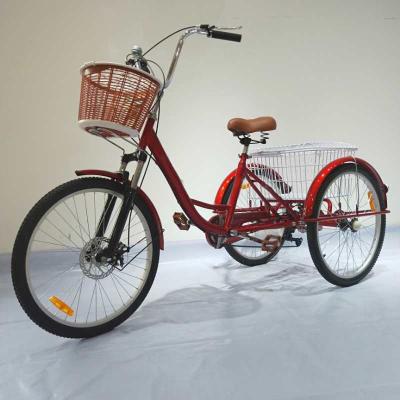 China China Sale Cargo 24 Inch Aluminum Alloy 3 Wheel Adult Tricycles for sale