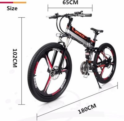 China High Quality Rear Drive Size 48V 350W Aluminum Alloy Tire 26*1.75 Foldable Electric Bicycle for sale