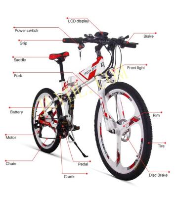 China Aluminum Alloy 48V 10Ah 48V 350W Hub Motor E Bicycle Bike Folding Electric for sale