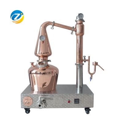 China Easy Operated Hot Sale ZJ Distillery Machines 20L Other Beverage Copper Distilling Alcohol for sale