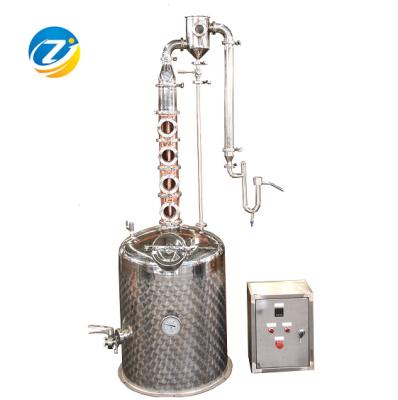 China 100L Alcohol Operated Easy Distill Copper Steam Tower Hot Sale ZJ Distillery Distillation Machines for sale