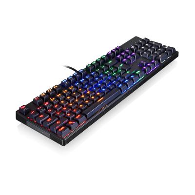 China 105 Keys Mechanical German Rainbow Layout USB Mechanical Keyboard Wired Gaming Keyboard For Desktop Laptop for sale