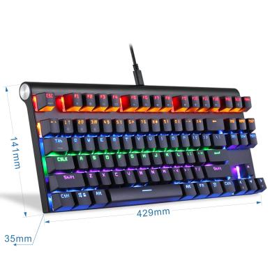 China 87 Key Mechanical Anti-ghosting Mechanical Keyboard with RGB Illumination Switch Mechanical Keyboard for sale